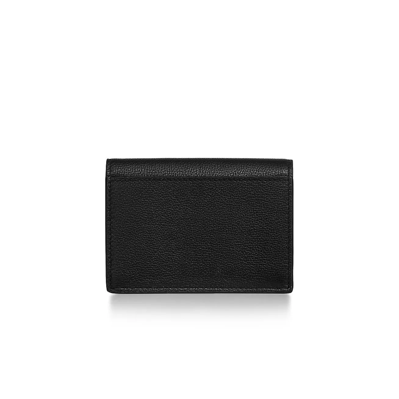 Tiffany & Co. Tiffany T Deco Flap Card Holder in Black Leather | ^Women Small Leather Goods|Women's Accessories