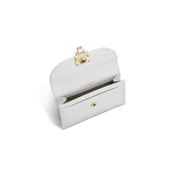 Tiffany & Co. Tiffany T Deco Flap Card Holder in White Leather | ^Women Small Leather Goods|Women's Accessories