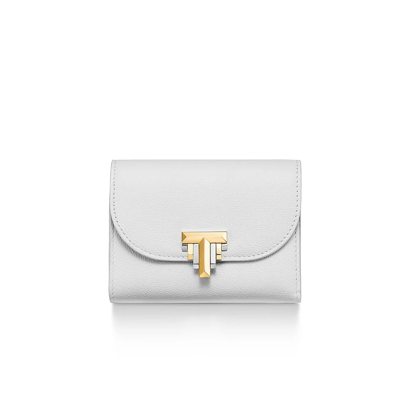 Tiffany & Co. Tiffany T Deco Small Wallet in White Leather | ^Women Small Leather Goods|Women's Accessories