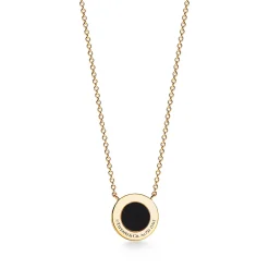 Tiffany & Co. Tiffany T diamond and black onyx circle pendant in 18k gold, small. | ^ Necklaces & Pendants|Men's Jewelry