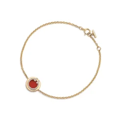 Tiffany & Co. Tiffany T diamond and carnelian circle bracelet in 18k gold, medium-large. | ^ Bracelets|Gold Jewelry