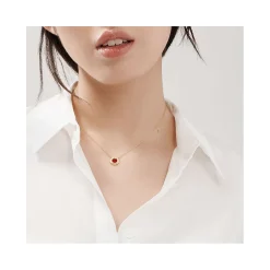 Tiffany & Co. Tiffany T diamond and carnelian circle pendant in 18k gold, small. | ^ Necklaces & Pendants|Diamond Jewelry