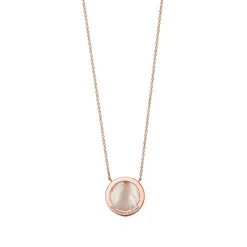 Tiffany & Co. Tiffany T diamond and mother-of-pearl circle pendant in 18k rose gold. | ^ Necklaces & Pendants|Gifts for Her