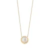 Tiffany & Co. Tiffany T diamond and mother-of-pearl circle pendant in 18k gold. | ^ Necklaces & Pendants|Gold Jewelry