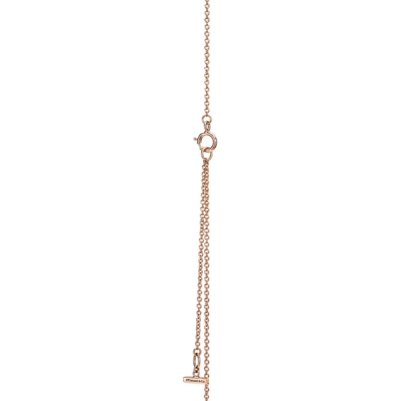 Tiffany & Co. Tiffany T diamond and pink opal circle pendant in 18k rose gold. | ^ Necklaces & Pendants|Rose Gold Jewelry