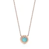 Tiffany & Co. Tiffany T diamond and turquoise circle pendant in 18k rose gold, small. | ^ Necklaces & Pendants|Rose Gold Jewelry