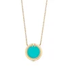 Tiffany & Co. Tiffany T diamond and turquoise circle pendant in 18k gold. | ^ Necklaces & Pendants|Gold Jewelry