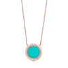 Tiffany & Co. Tiffany T diamond and turquoise circle pendant in 18k rose gold. | ^ Necklaces & Pendants|Rose Gold Jewelry
