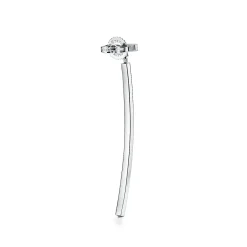Tiffany & Co. Tiffany T diamond bar earrings in 18k white gold. | ^ Earrings|Diamond Jewelry