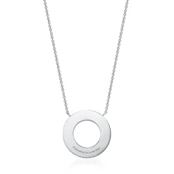 Tiffany & Co. Tiffany T diamond circle pendant in 18k white gold. | ^ Necklaces & Pendants|Diamond Jewelry