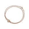 Tiffany & Co. Tiffany T diamond double chain bracelet in 18k rose gold, medium. | ^ Bracelets|Rose Gold Jewelry