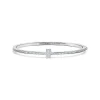 Tiffany & Co. Tiffany T diamond hinged wire bangle in 18k white gold, medium. | ^ Bracelets|Diamond Jewelry