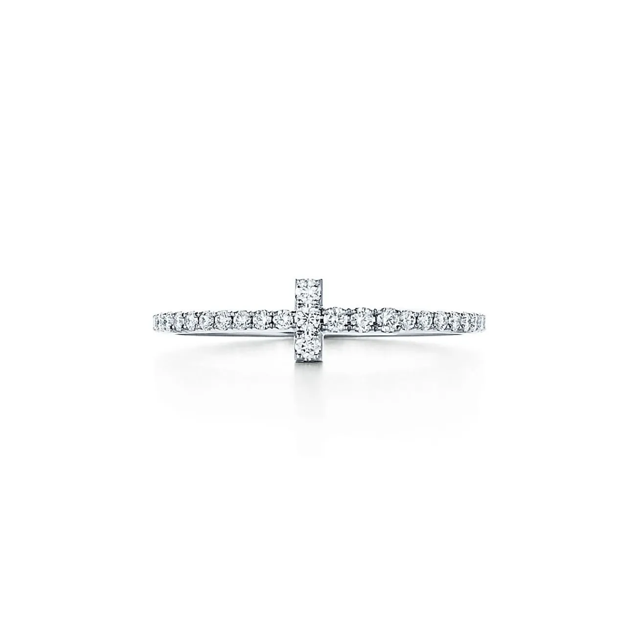 Tiffany & Co. Tiffany T diamond wire band ring in 18k white gold. | ^ Rings|Men's Jewelry