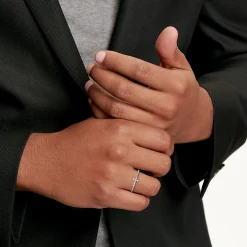 Tiffany & Co. Tiffany T diamond wire band ring in 18k white gold. | ^ Rings|Men's Jewelry