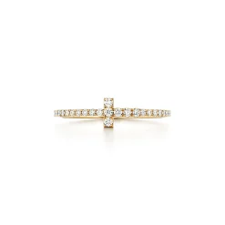 Tiffany & Co. Tiffany T diamond wire band ring in 18k gold. | ^ Rings|Men's Jewelry