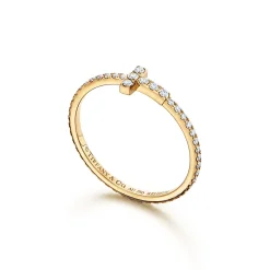Tiffany & Co. Tiffany T diamond wire band ring in 18k gold. | ^ Rings|Men's Jewelry
