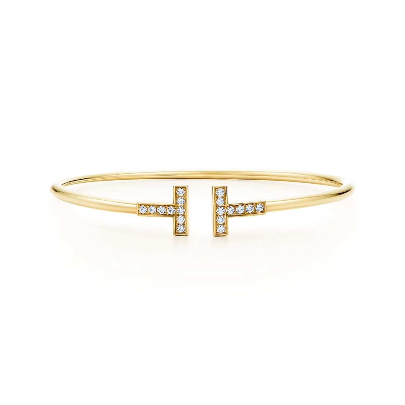 Tiffany & Co. Tiffany T diamond wire bracelet in 18k gold, medium. | ^ Bracelets|Men's Jewelry