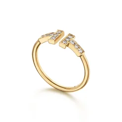 Tiffany & Co. Tiffany T diamond wire ring in 18k gold. | ^ Rings|Men's Jewelry