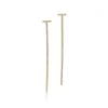 Tiffany & Co. Tiffany T elongated wire bar earrings in 18k gold with diamonds. | ^ Earrings|Gold Jewelry