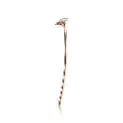 Tiffany & Co. Tiffany T elongated wire bar earrings in 18k rose gold. | ^ Rose Gold Jewelry|Tiffany T
