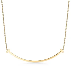 Tiffany & Co. Tiffany T extra large smile pendant in 18k gold. | ^ Necklaces & Pendants|Men's Jewelry