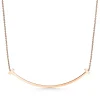 Tiffany & Co. Tiffany T extra large smile pendant in 18k rose gold. | ^ Necklaces & Pendants|Men's Jewelry