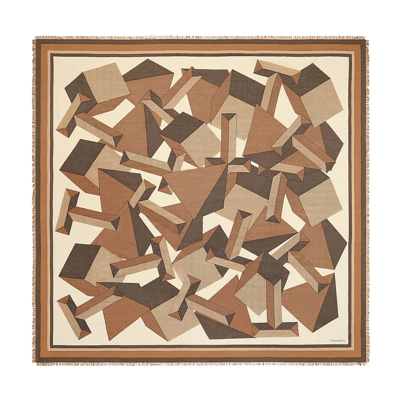Tiffany & Co. Tiffany T Giant T Stole in Camel Brown Cashmere and Silk | ^Women Scarves & Stoles|Women's Accessories