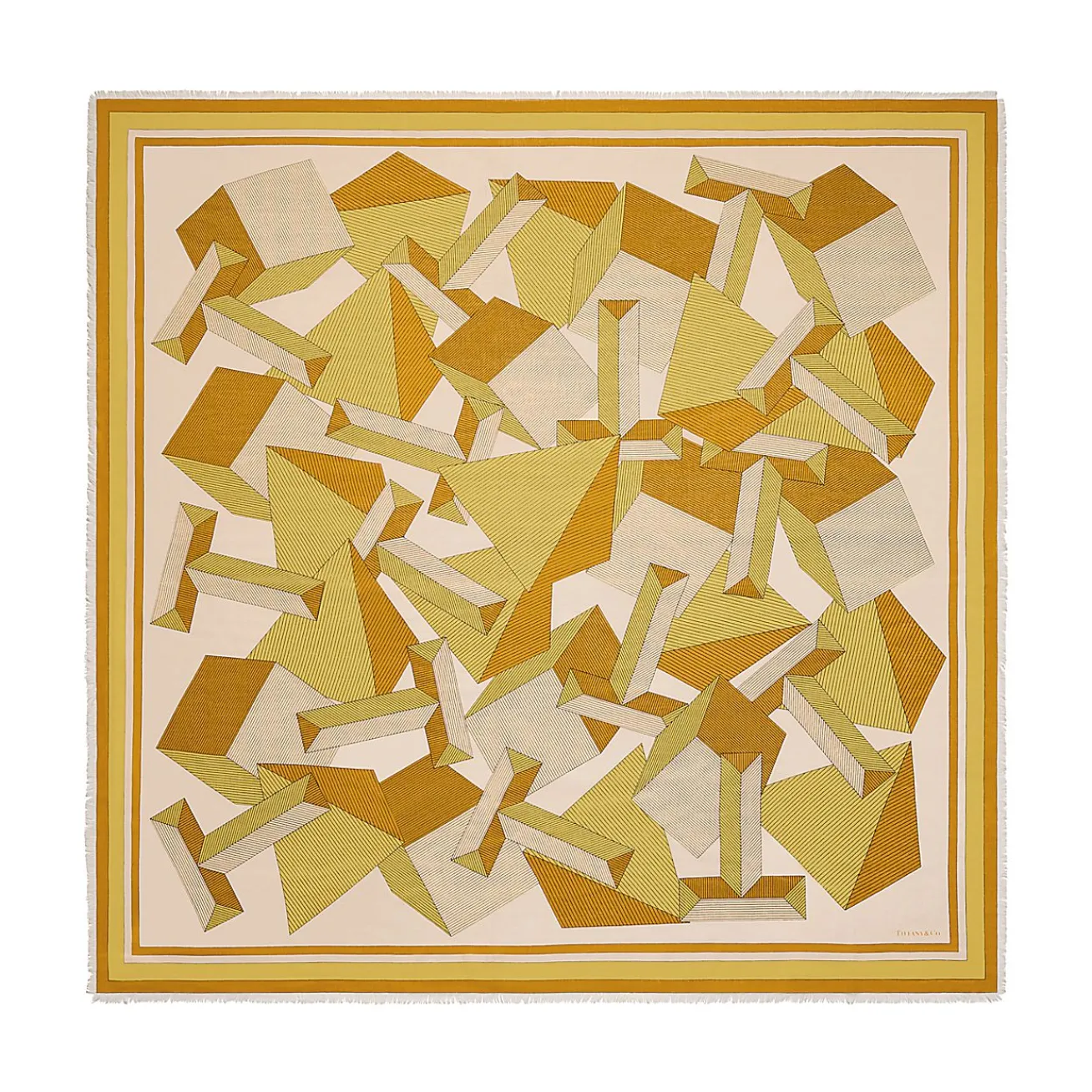 Tiffany & Co. Tiffany T Giant T Stole in Citrine Yellow Cashmere and Silk | ^Women Scarves & Stoles|Women's Accessories