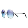 Tiffany & Co. Tiffany T Hexagonal Sunglasses in Silver-colored Metal with Mother-of-pearl | ^ Tiffany T|Sunglasses