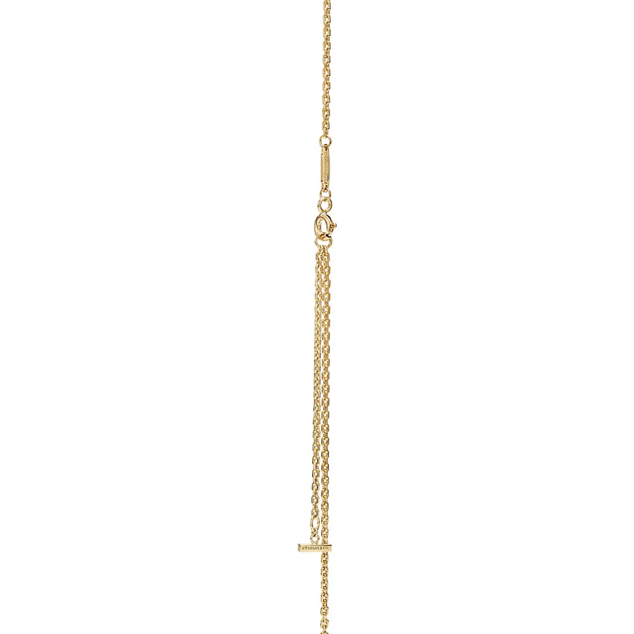 Tiffany & Co. Tiffany T medium smile pendant in 18k gold with diamonds. | ^ Necklaces & Pendants|Gold Jewelry