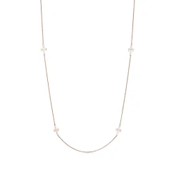 Tiffany & Co. Tiffany T mother-of-pearl station necklace in 18k rose gold. | ^ Necklaces & Pendants|Rose Gold Jewelry