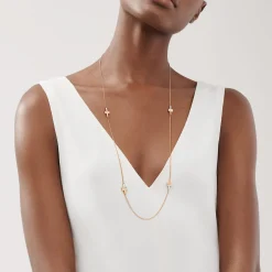 Tiffany & Co. Tiffany T mother-of-pearl station necklace in 18k rose gold. | ^ Necklaces & Pendants|Rose Gold Jewelry