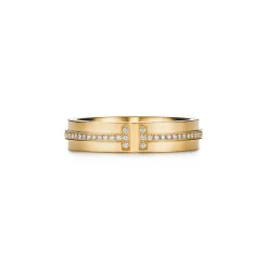 Tiffany & Co. Tiffany T narrow diamond ring in 18k gold, 4.5 mm wide. | ^Women Rings|Men's Jewelry