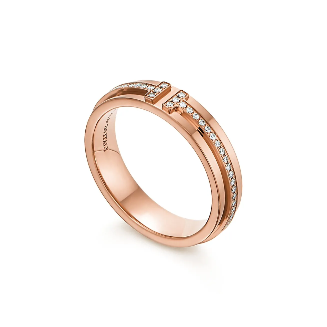 Tiffany & Co. Tiffany T narrow diamond ring in 18k rose gold, 4.5 mm wide. | ^Women Rings|Men's Jewelry