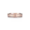Tiffany & Co. Tiffany T narrow pavé diamond ring in 18k rose gold, 4.5 mm wide. | ^Women Rings|Men's Jewelry