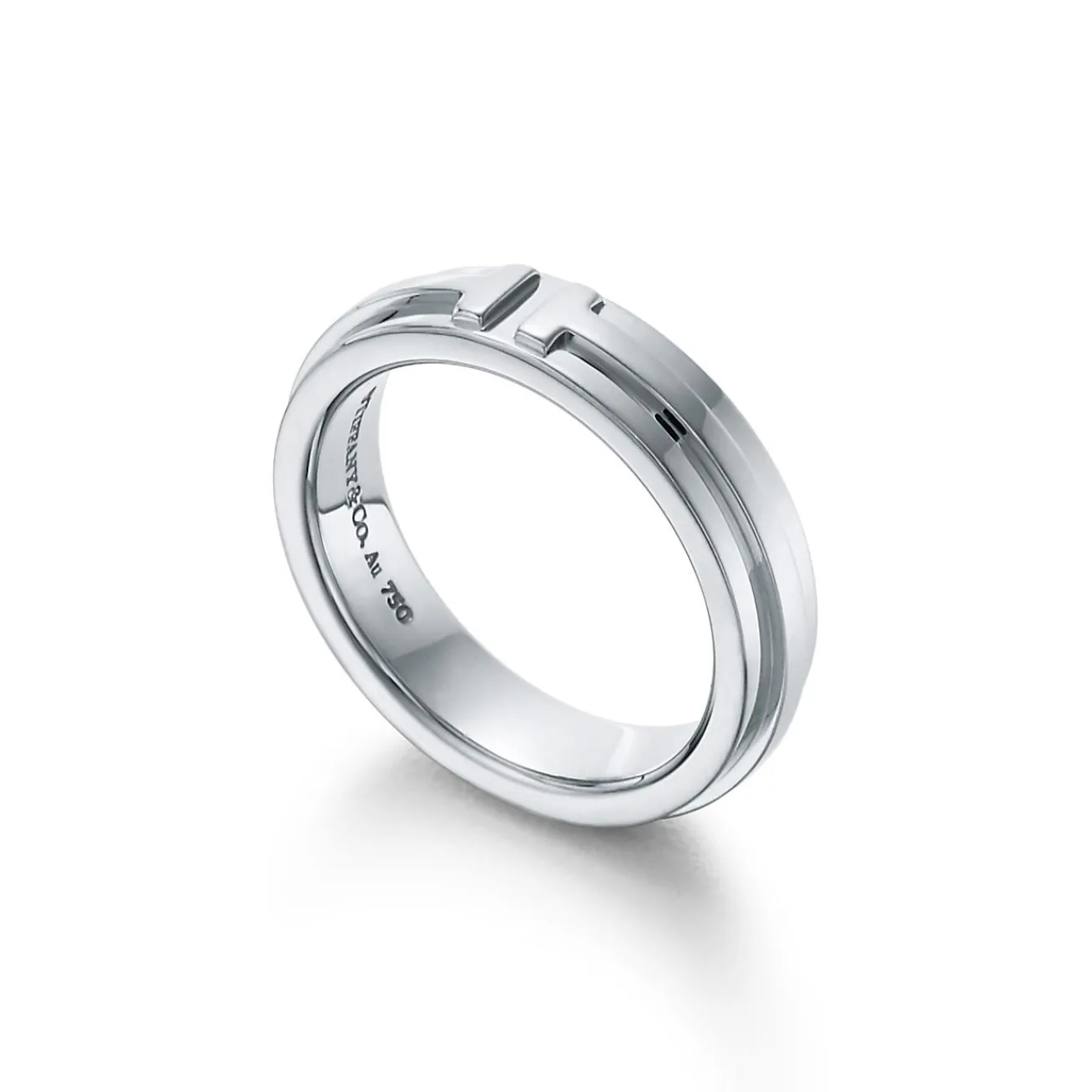 Tiffany & Co. Tiffany T narrow ring in 18k white gold, 4.5 mm wide. | ^Women Rings|Men's Jewelry