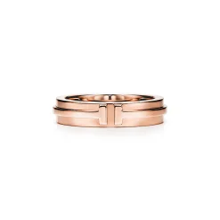 Tiffany & Co. Tiffany T narrow ring in 18k rose gold, 4.5 mm wide. | ^Women Rings|Men's Jewelry