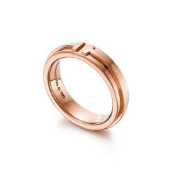 Tiffany & Co. Tiffany T narrow ring in 18k rose gold, 4.5 mm wide. | ^Women Rings|Men's Jewelry