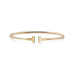 Tiffany & Co. Tiffany T narrow wire bracelet in 18k gold, medium. | ^ Bracelets|Gifts for Her