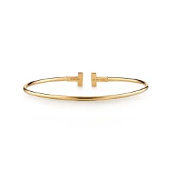 Tiffany & Co. Tiffany T narrow wire bracelet in 18k gold, medium. | ^ Bracelets|Gifts for Her