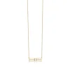 Tiffany & Co. Tiffany T open horizontal diamond bar pendant in 18k gold. | ^ Necklaces & Pendants|Gold Jewelry