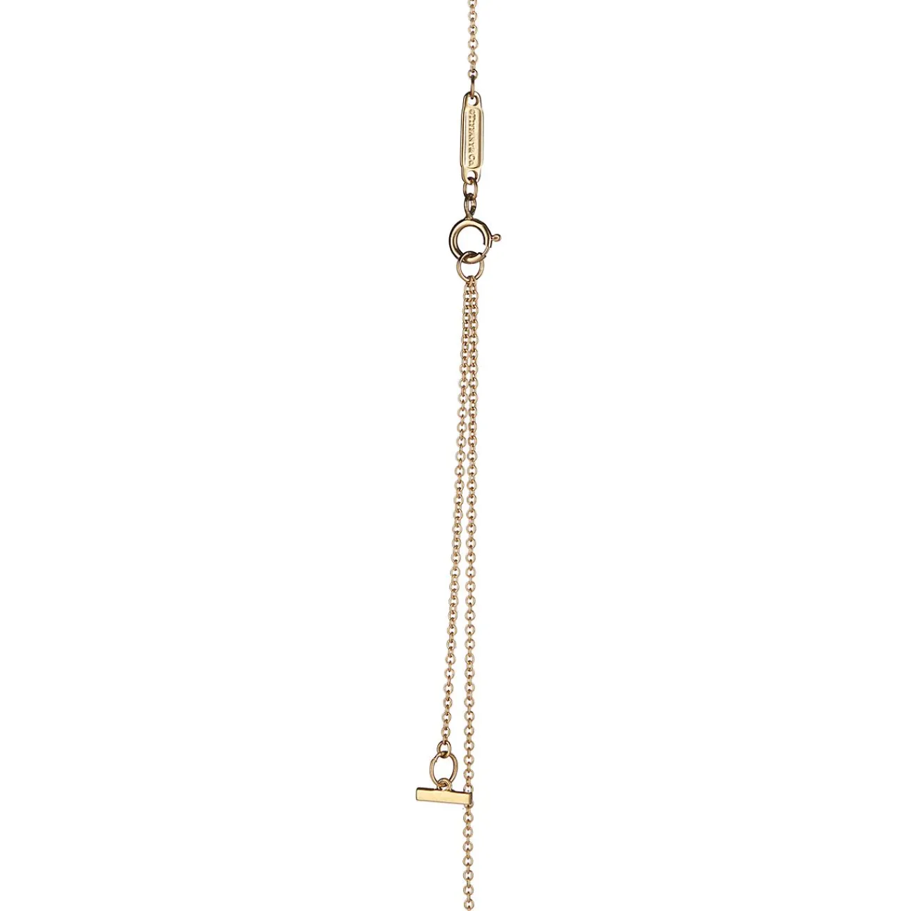 Tiffany & Co. Tiffany T open horizontal diamond bar pendant in 18k gold. | ^ Necklaces & Pendants|Gold Jewelry