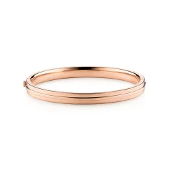Tiffany & Co. Tiffany T pavé diamond hinged bangle in 18k rose gold, medium. | ^ Bracelets|Rose Gold Jewelry
