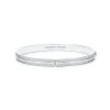 Tiffany & Co. Tiffany T pavé diamond hinged bangle in 18k white gold, large. | ^ Bracelets|Diamond Jewelry