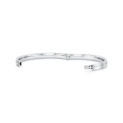 Tiffany & Co. Tiffany T pavé diamond hinged bangle in 18k white gold, large. | ^ Bracelets|Diamond Jewelry