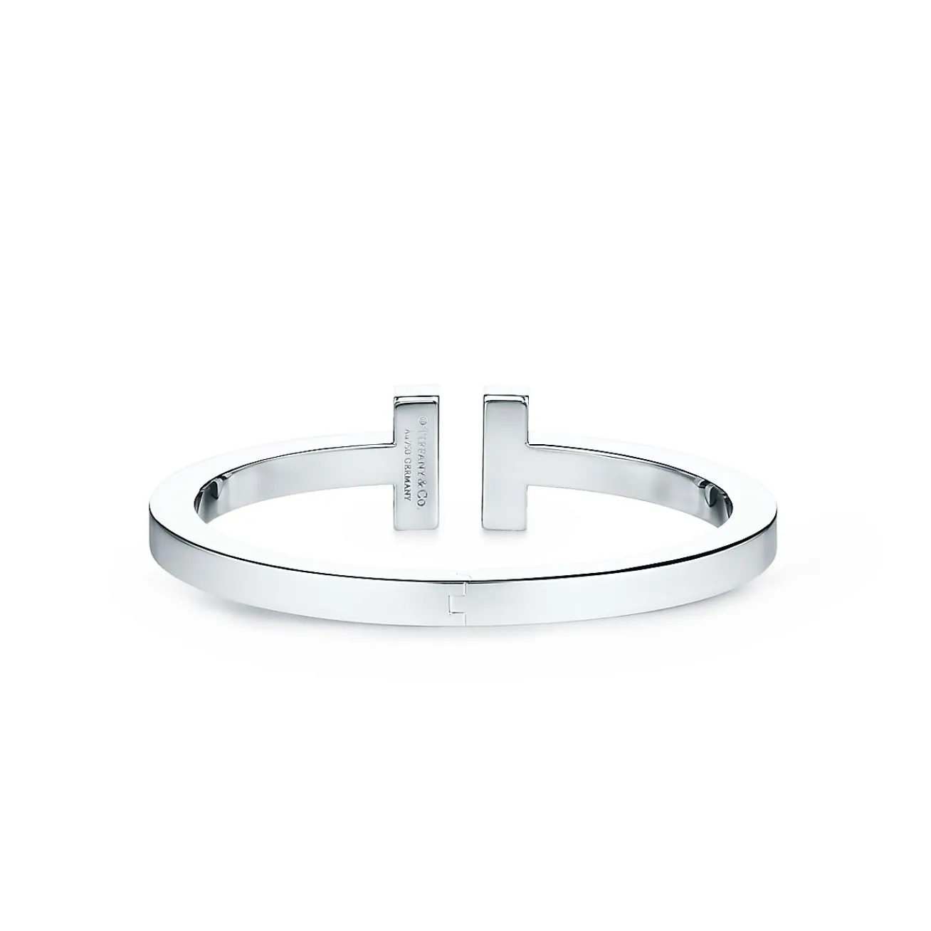 Tiffany & Co. Tiffany T pavé diamond square bracelet in 18k white gold, medium. | ^ Bracelets|Men's Jewelry