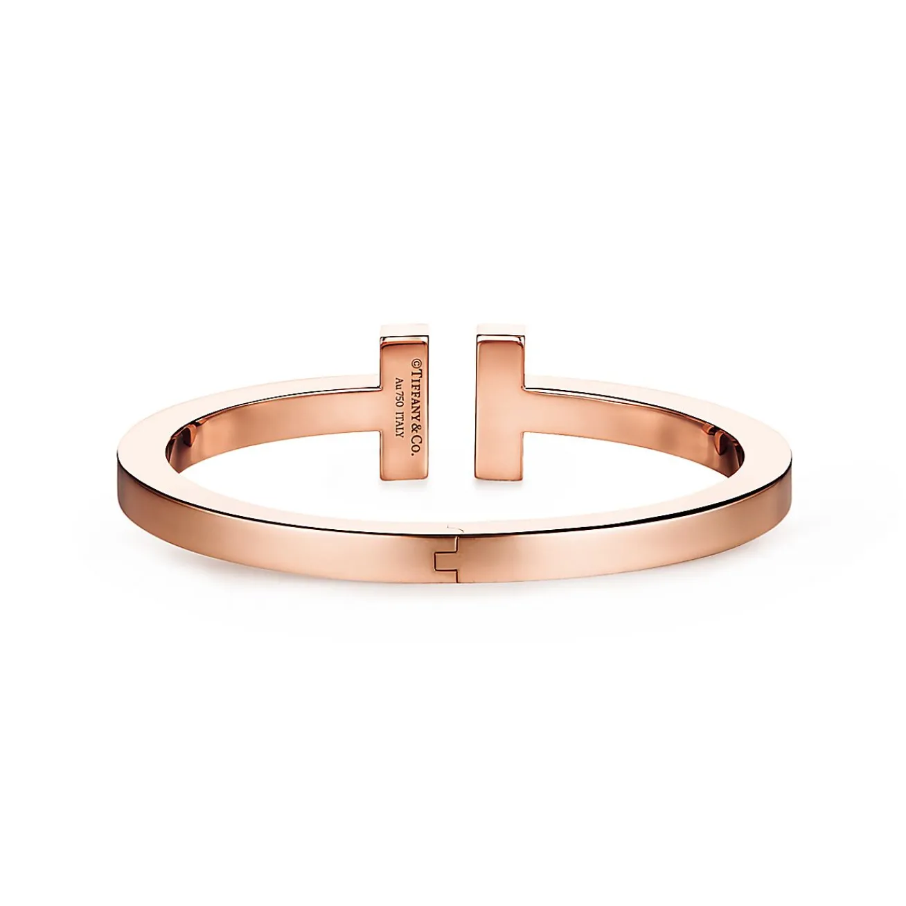 Tiffany & Co. Tiffany T pavé diamond square bracelet in 18k rose gold, medium. | ^ Bracelets|Men's Jewelry