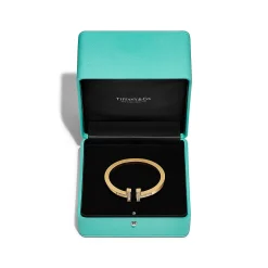 Tiffany & Co. Tiffany T pavé diamond square bracelet in 18k gold, medium. | ^ Bracelets|Men's Jewelry