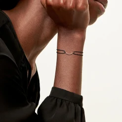 Tiffany & Co. Tiffany T Smile Bracelet in Rose Gold on a Black Cord with Diamonds | ^ Bracelets|Rose Gold Jewelry