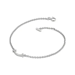 Tiffany & Co. Tiffany T smile bracelet in 18k white gold with diamonds, medium. | ^ Bracelets|Diamond Jewelry
